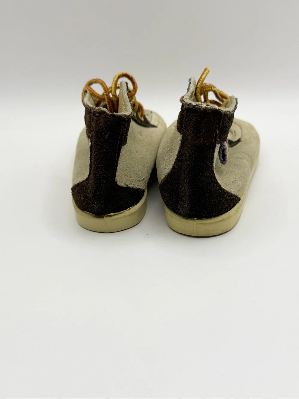 Vintage 80s Baby Boy Chukka Boots Brown/Tan Suede Lace Up